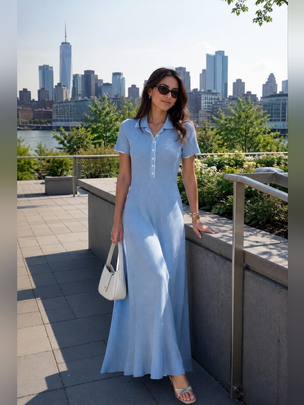 Light Blue Medium Maxi Dress